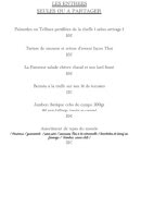 Carte et menu de Ô Tour D’un Verre à Port Saint Louis du Rhone — Les entrées