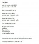 Menu Pourquoi Pas - Les plats, les menus...