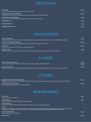 Carte et menu de Yacht Club à Port Saint Louis du Rhone — La carte
