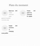 Menu Chez Cam - Les plats du moment