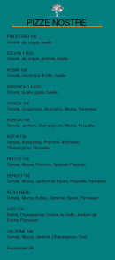 Carte et menu de Il Forno Da Vito à Salon de Provence — Les pizzas