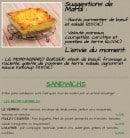 Menu Les Marmitons - Suggestion et sandwiches