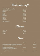 Menu Restaurant Orchidée - Les boissons, bières et vins