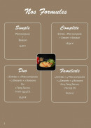 Menu Restaurant Orchidée - Les formules