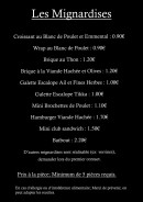 Menu Window Traiteur - Les mignerdises