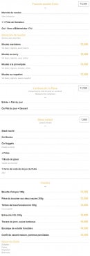 Carte et menu de Brasserie La Place à Pelissanne — Les formules, les viandes ...