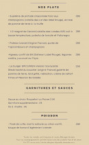 Carte et menu de L'Epicurien à Pelissanne — Les plats, garnitures et poissons, ....