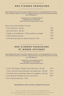 Carte et menu de L'Epicurien à Pelissanne — Les viandes