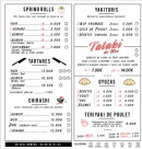Carte et menu de Sushi de la place à Pelissanne — Tartares, chyrashi et yakitoris,...