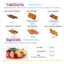 Menu Frenchy Sushi - Les yakitoris et gyozas 