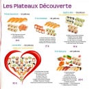 Menu Frenchy Sushi - Les plateaux découverte 