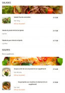 Menu Café Siam du Lac - Les salades et soupes