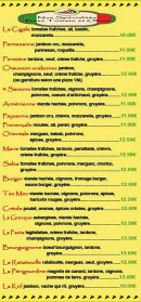 Menu La Cigale - Les spécialités