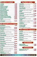 Carte et menu de I love pizza and burgers à Aubagne — Les pizzas, desserts et boissons