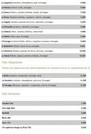 Menu Pizza de manon - Les pizzas bases crèmes suite, chaussons et boissons