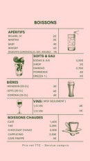 Menu Sista - Les boissons