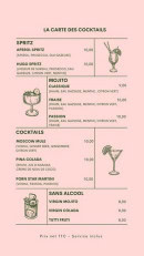 Menu Sista - Les cocktails