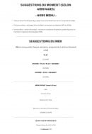 Menu La Table De Grans - Les formules du midi et brunch 