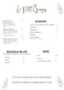 Menu Le Petit Georges - Les boissons, bières et vins