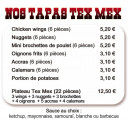 Menu Mike's Pizza - Les tapas tex mex
