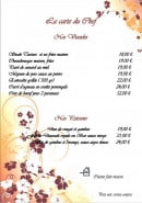 Menu La Crémaillère - Les viandes et poissons