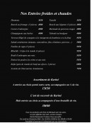 Menu Kariné - Les entrées
