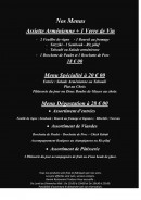 Menu Kariné - Les menus