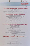 Menu Marcelline - Les plats, pour l'apéro et à partager, ...