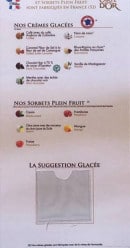 Carte et menu de L'en-cas Maussanais à Maussanne les Alpilles — Les crèmes glacées et sorbets