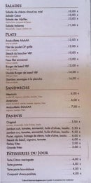 Carte et menu de L'en-cas Maussanais à Maussanne les Alpilles — Les salades, plats, sandwiches...