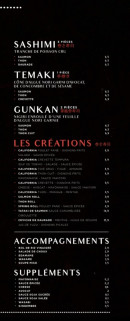 Carte et menu de O-Sushi à Maussanne les Alpilles — Les créations, suppléments, ...