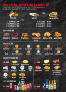 Menu O'Manaï - Les tacos, wraps, ...