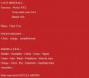 Menu Le Continental - Les boissons fraîches suite 