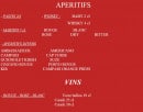 Menu Le Continental - Les apéritifs et vins 