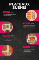 Menu Rubis Sushi - Les plateaux sushis