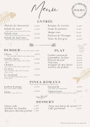 Menu Le Malisa Beach - Les menus