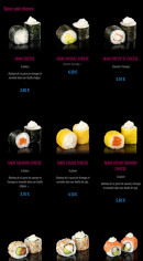Menu Enjoy Sushi - Les plats
