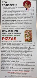 Carte et menu de La Rotisserie Italienne à Saint Cannat — Les côté rôtisserie et côté italien