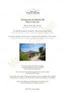 Carte et menu de Mas de Fauchon à Saint Cannat — Le menu du marché