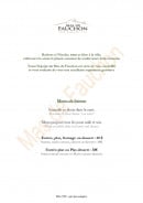 Carte et menu de Mas de Fauchon à Saint Cannat — Le menu de saison