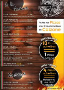 Menu Pizzeria di Milano - Les pizzas à la crème et sucrées