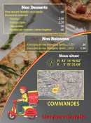 Carte et menu de La Pizza des 4 Chemins à Roquefort la Bedoule — Les desserts, boissons