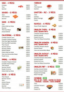 Carte et menu de Restaurant Soleil d'Asie à Roquefort la Bedoule — Les sushis , makis,.....