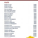 Menu Asia - Les plats