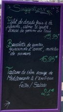 Carte et menu de L' Océan à Sausset les Pins — L'ardoise