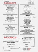 Menu L'atelier du burger - Les burgers et formules