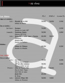 Menu La Planche’a - Vins