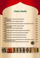 Menu Le Libanais - Entrées chaudes