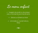 Menu Une Cuillère Carrée - Menu enfant