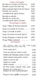 Menu Le Village du Bonheur - La cuisine à la vapeur, potages...